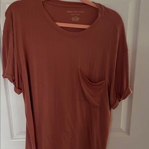 American Eagle Outfitters Women's Short Sleeve Tee in Warm Brown